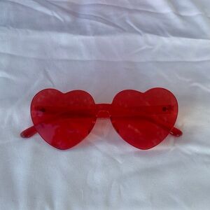 Heart-Shaped Red Sunglasses